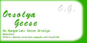 orsolya gecse business card